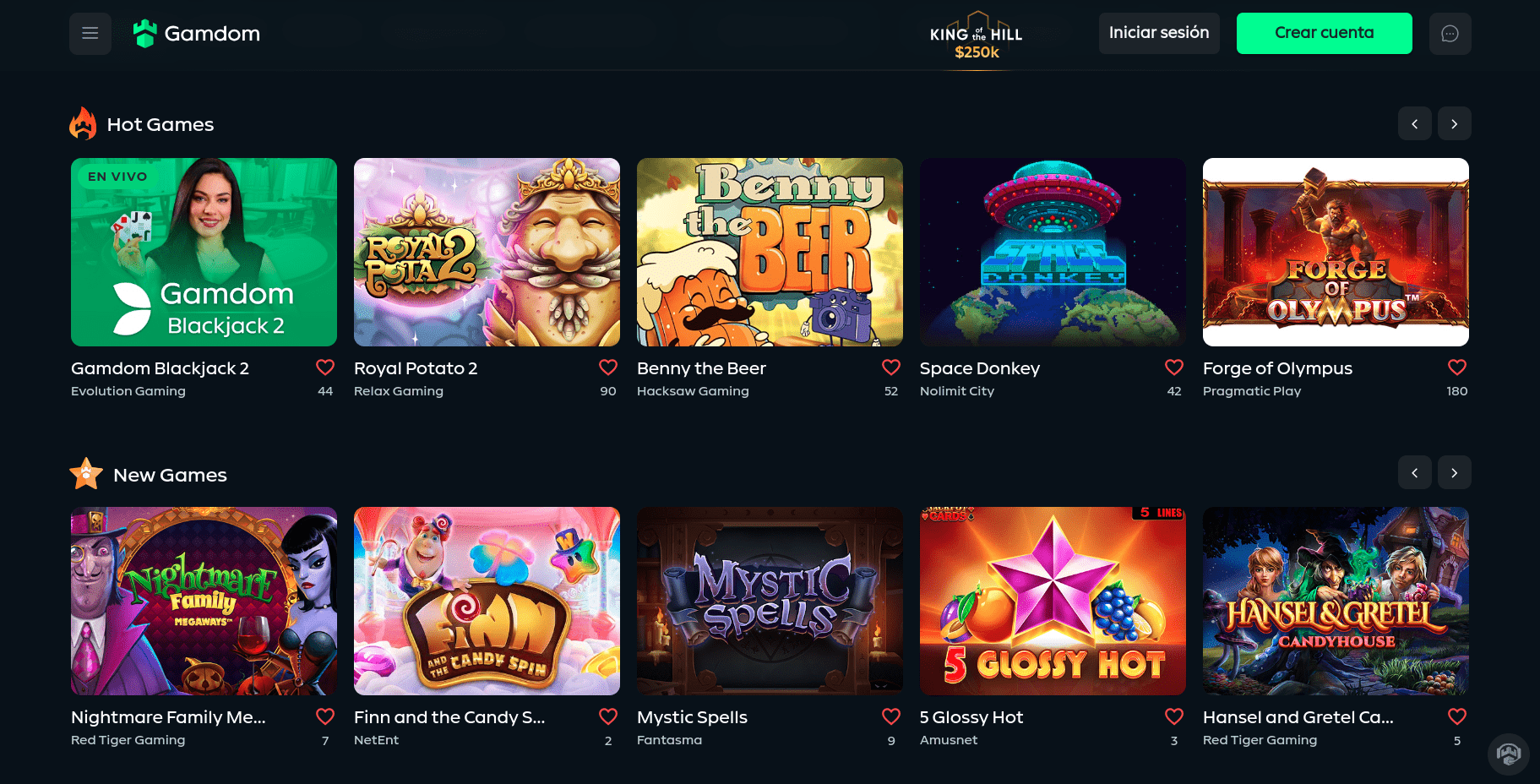 Juegos en Gamdom