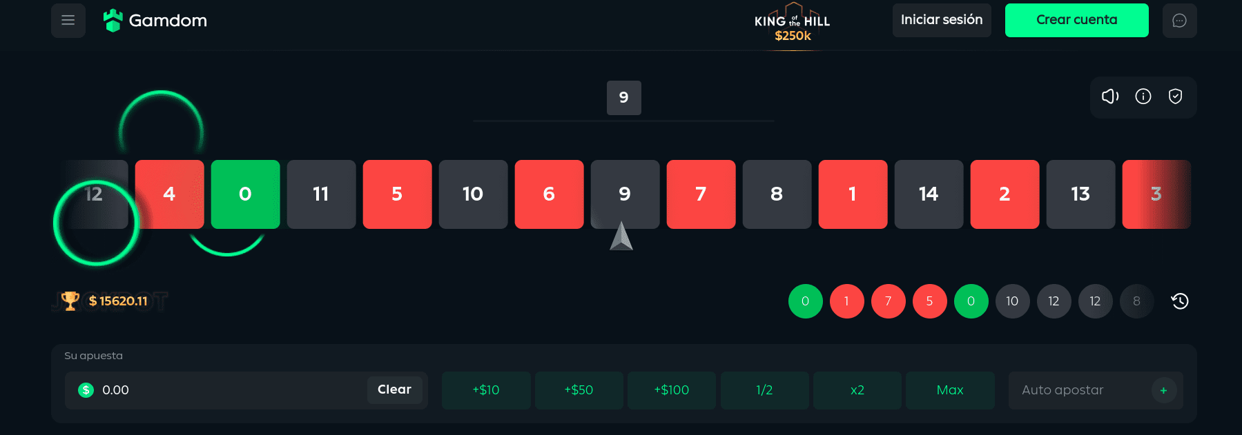 Ruleta en Gamdom