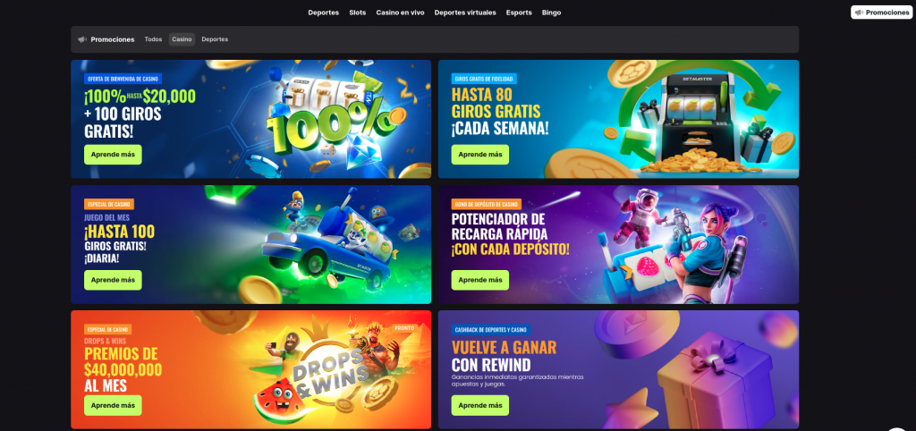 Bonos en Betmaster