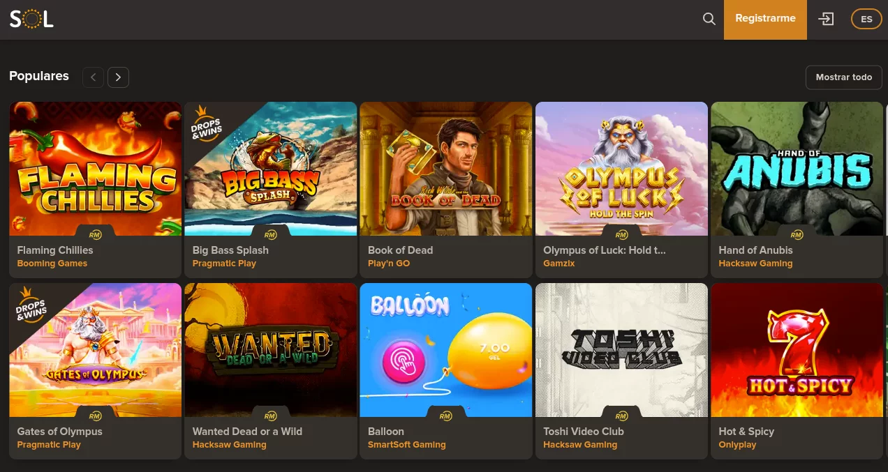 Sol Casino ofertas