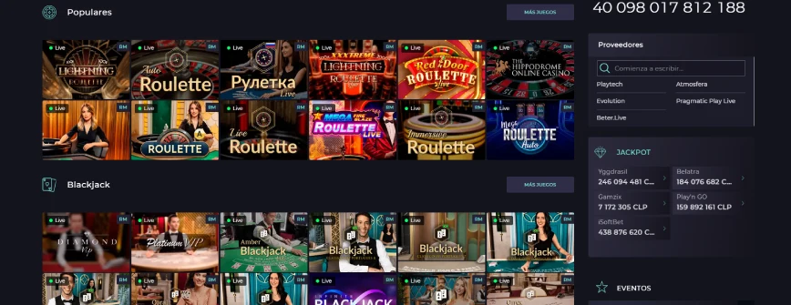 Izzi casino en vivo